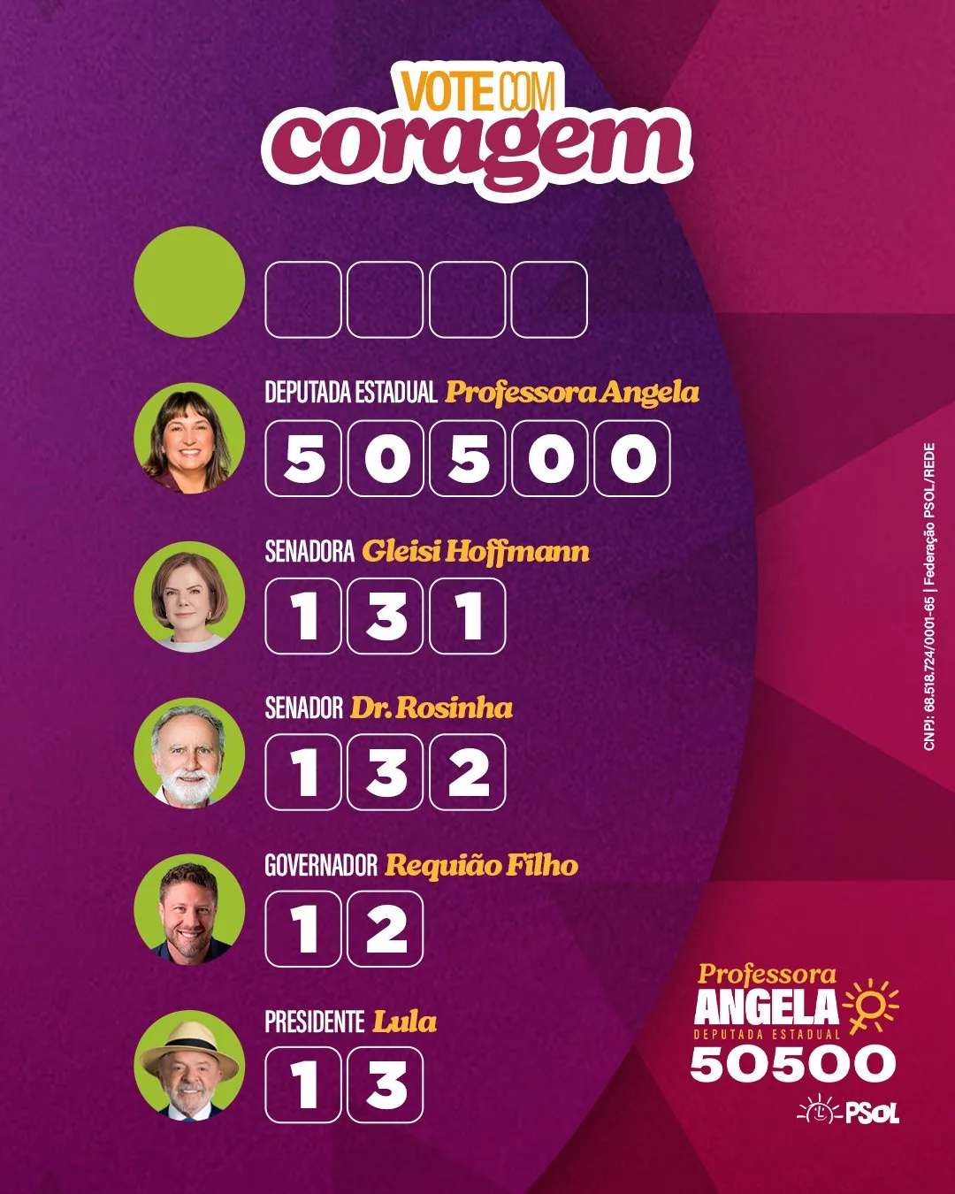 Colinha personalizada da Professora Angela